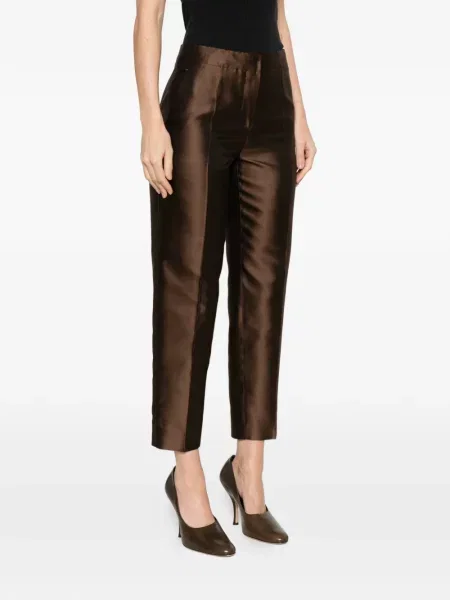 Pantaloni Max Mara plisate maro