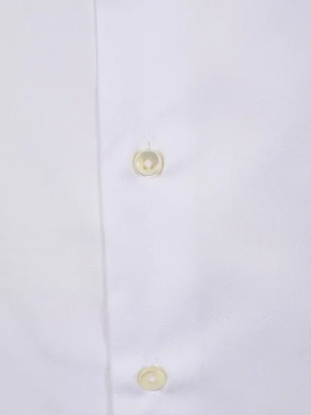 Gulerat cămașă Canali din țesătură twill alb