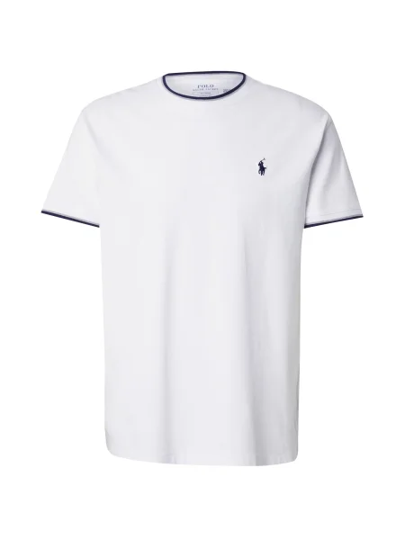 Polo Ralph Lauren Tricou albastru închis / gri deschis alb