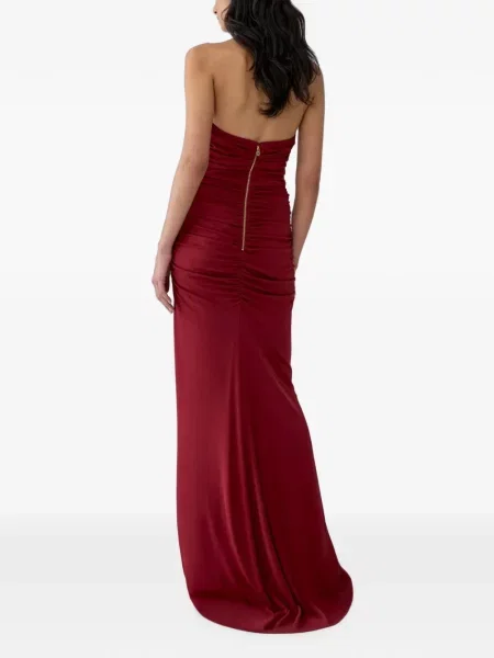 Rochie Carolina Herrera cu gât halter roșu