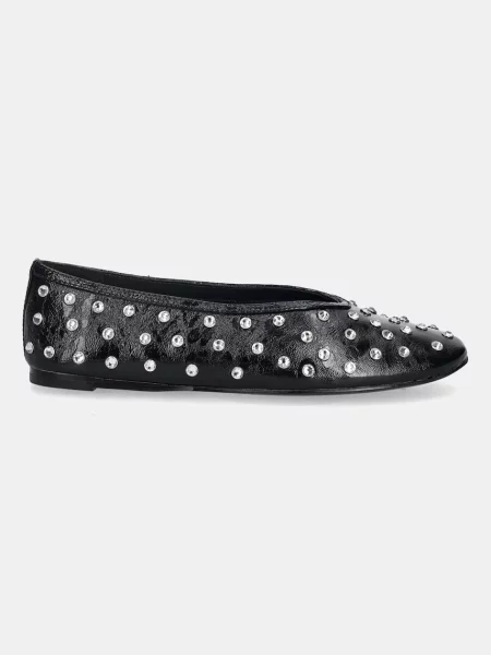 Кожаные балетки Steve Madden черные