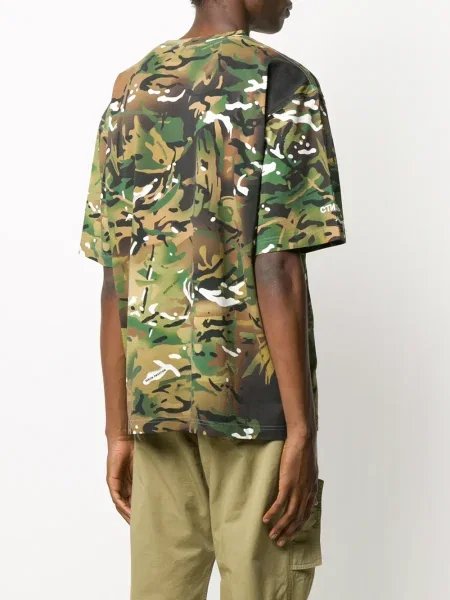Tricou Heron Preston cu imagine cu model camuflaj verde