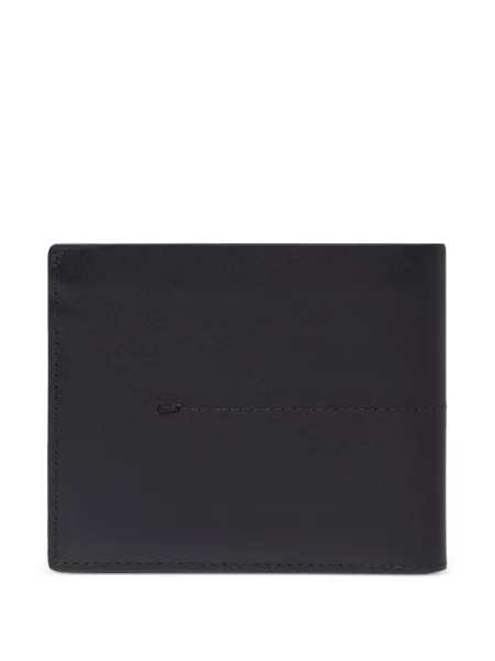 Kožená peněženka Piquadro s autogramem černá