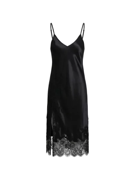 Rochie midi Almaz din dantelă negru