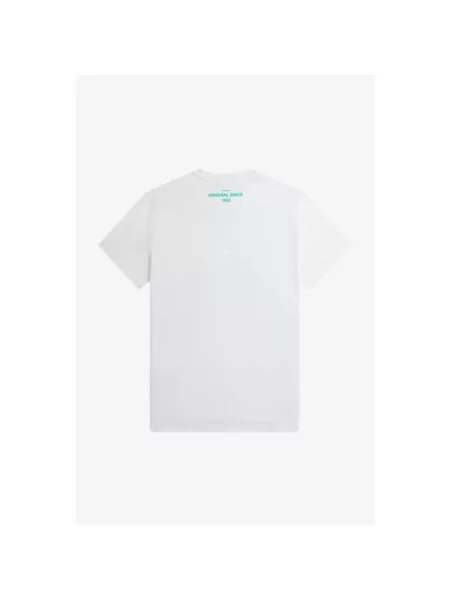 Koszulka Fred Perry z nadrukiem biała