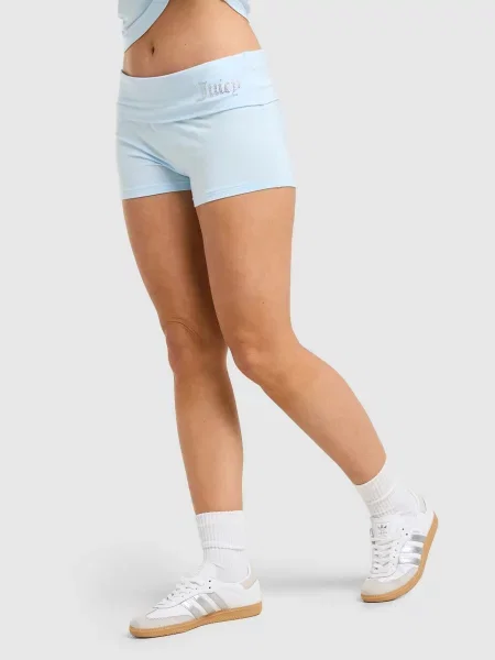 Juicy Couture Szorty Roll Down niebieskie