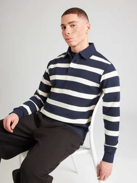 Lindbergh Sweater majica morsko plava bijela