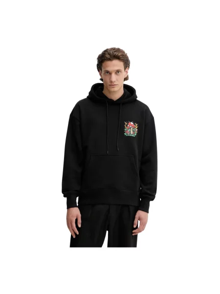 Bluza z kapturem Msgm z kapturem czarna