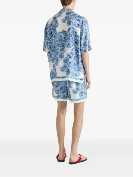Cămașă Givenchy de mătase cu imagine alb