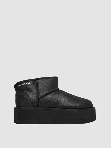 Кожаные сапоги Karl Lagerfeld черные