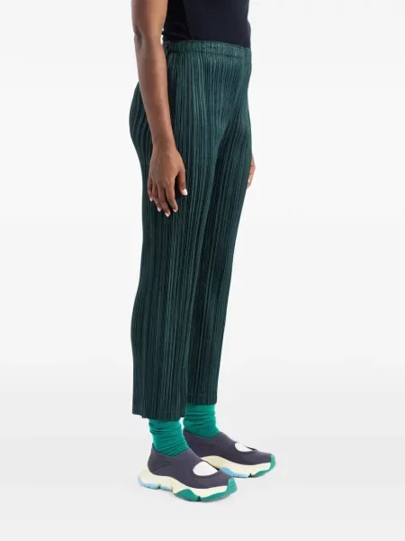 Pantaloni Pleats Please Issey Miyake verde