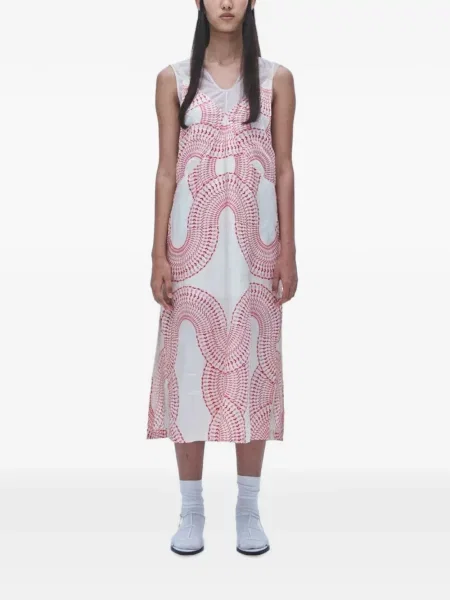Rochie midi Muller Of Yoshiokubo cu imagine alb