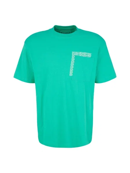 TOM TAILOR DENIM Tricou verde deschis / alb
