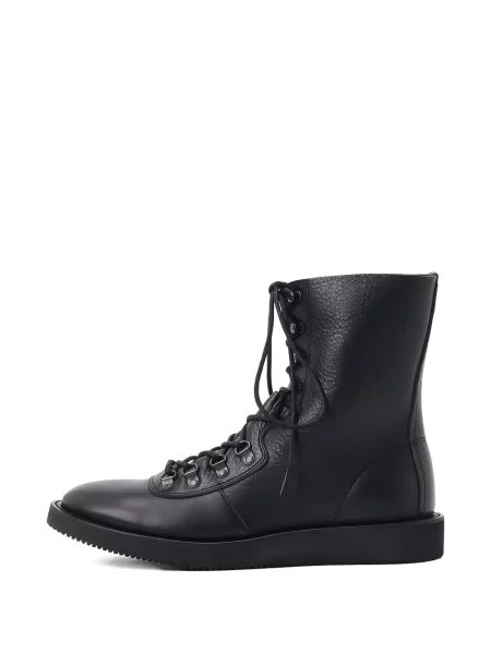 Botine Yohji Yamamoto cu șireturi din piele negru