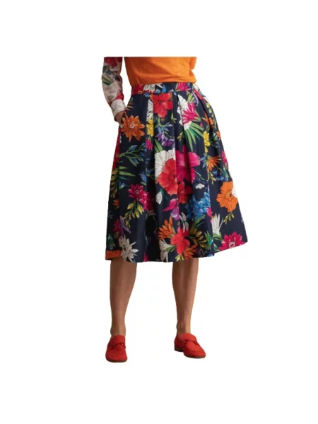 Wielobarwność spódnica midi Gant do kolan