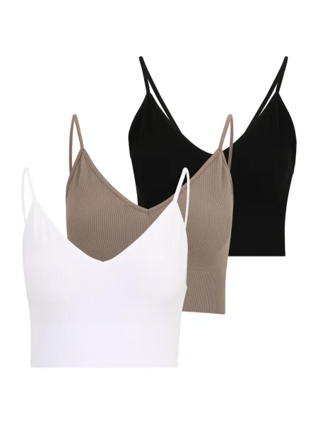 ONLY Carmakoma Sutien CARVICKY maro mokka / negru alb