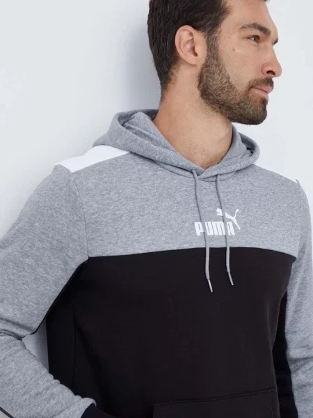 Pulover Puma s kapuco siva