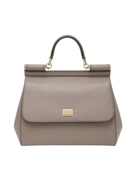 Duża torebka Dolce And Gabbana brązowa