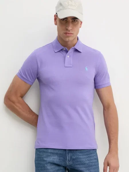 Polo Ralph Lauren polo fioletowy gładki