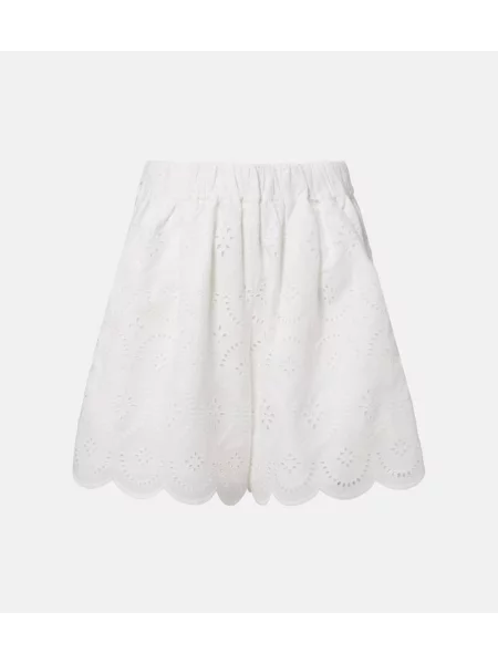 Pantaloni scurți Faithfull cu broderie alb