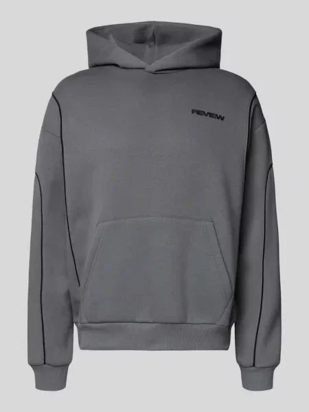 Bluza z kapturem z nadrukiem z logo Review