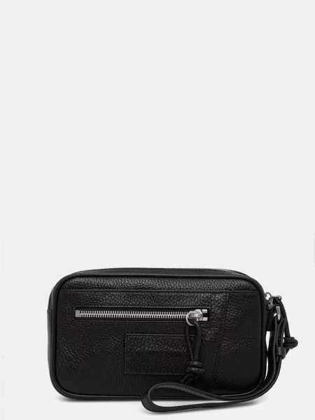Pungă cosmetică Emporio Armani din piele negru