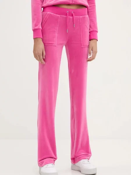 Juicy Couture pantaloni de trening DEL RAY POCKETED PANT uni roz
