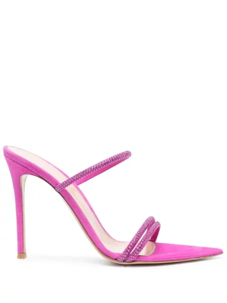 Papuci tip mules Gianvito Rossi roz