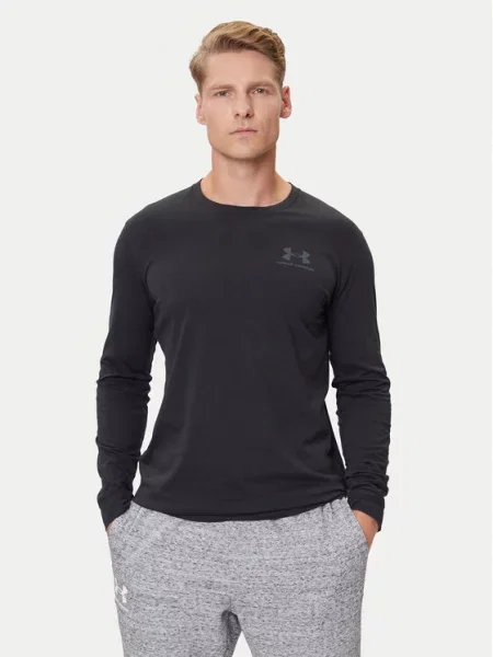 UNDER ARMOUR Sportiniai marškinėliai pilka juoda