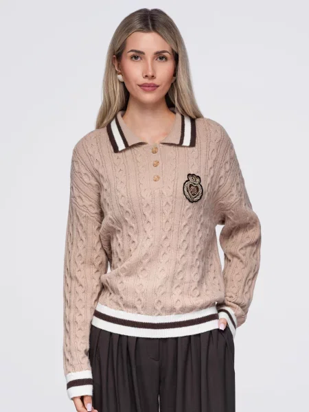 Polo majica Ombre smeđa