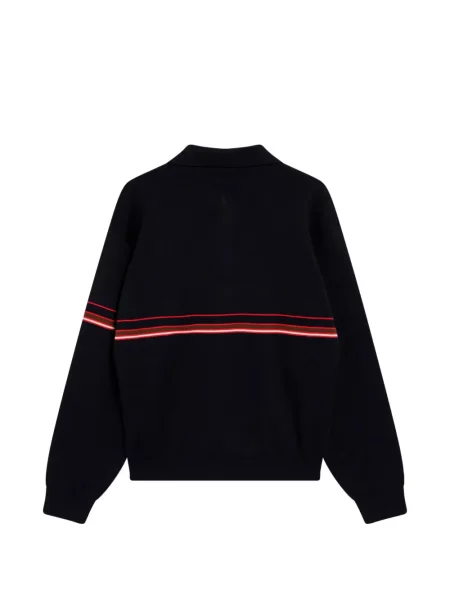 Lung tricou polo Versace albastru