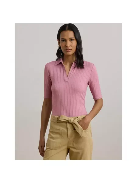 LAUREN RALPH LAUREN Kötött pulóver RAYON rózsaszín
