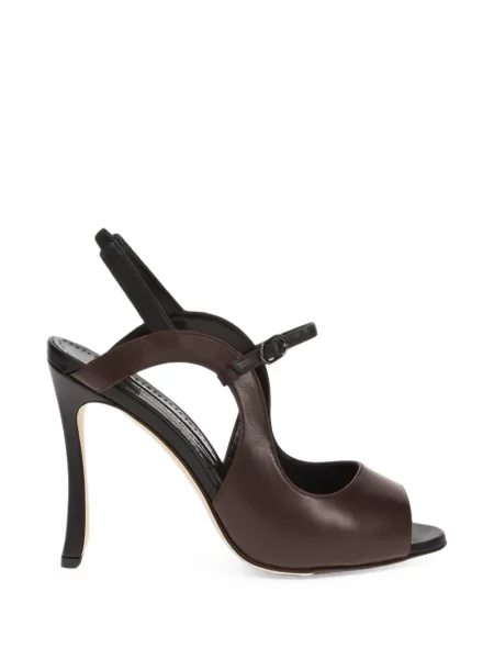 Sandale Manolo Blahnik din piele maro