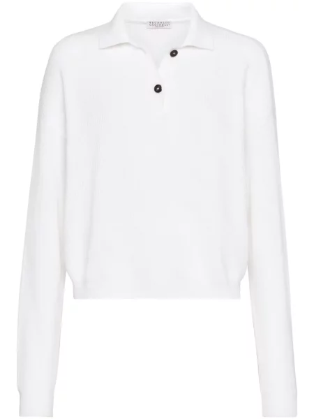 Pulover Brunello Cucinelli alb