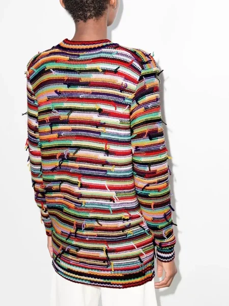 Kardigan Chloe z przetarciami czerwony