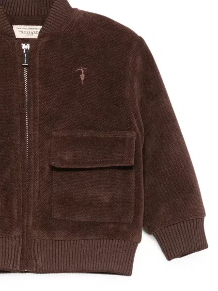 Kurtka bomber dziecięcy Trussardi brązowy
