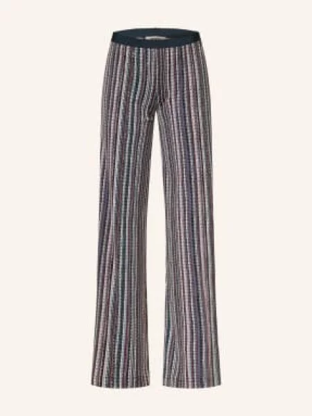 Siyu Spodnie Marlene Z Dżerseju blau granatowe