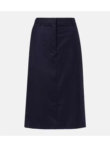 Osłona spódnica ołówkowa Stella Mccartney wełniana niebieska