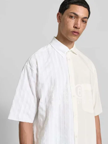 Koszula casual z bawełny krój regular fit Mm6 Maison Margiela biała