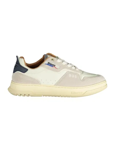 Lniane trampki Blauer casual białe