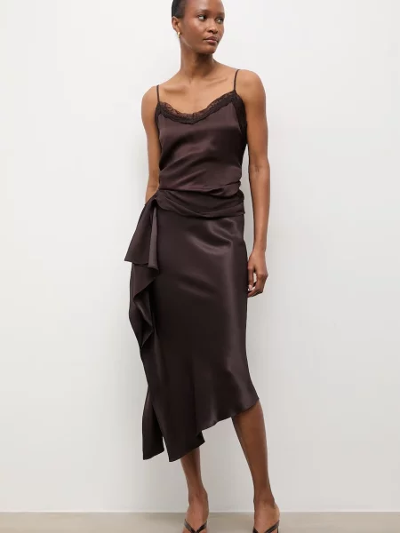 Answear.LAB asimetrična suknja smeđa