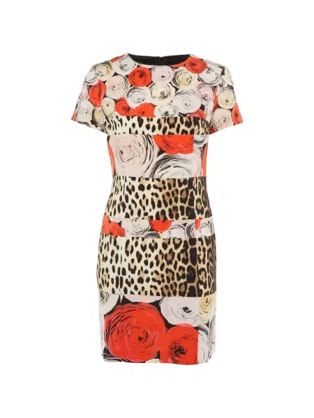 Scurt rochie Moschino Cheap & Chic cu imagine cu model leopard roz