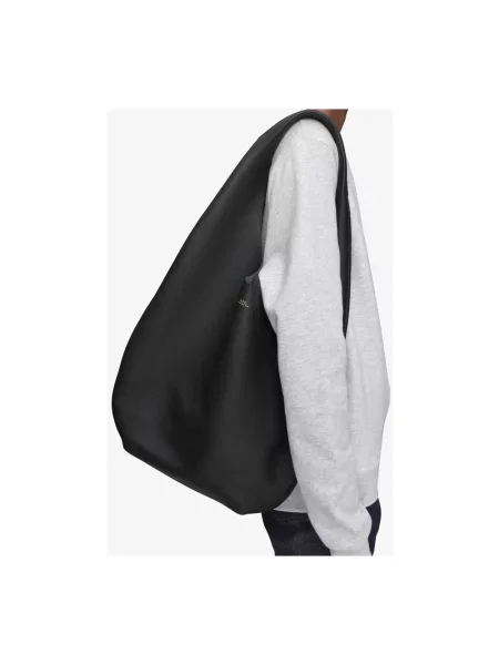 Torebka hobo A.p.c. skórzana czarna
