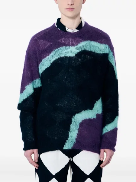 Pulover Nòmarythm Textile cu decolteu rotund violet