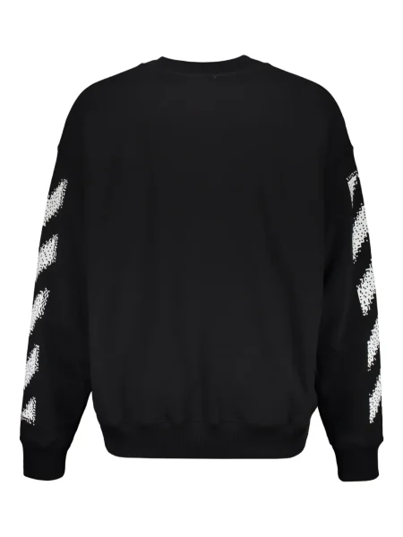 Hanorac crewneck Off-white cu dungi alb