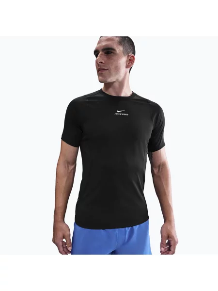 Tricou de antrenament pentru bărbați Nike Pro Training Dri-Fit black/white alb