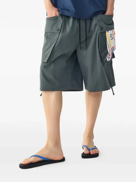 Pantaloni scurți cargo Tomboy cu cordon gri