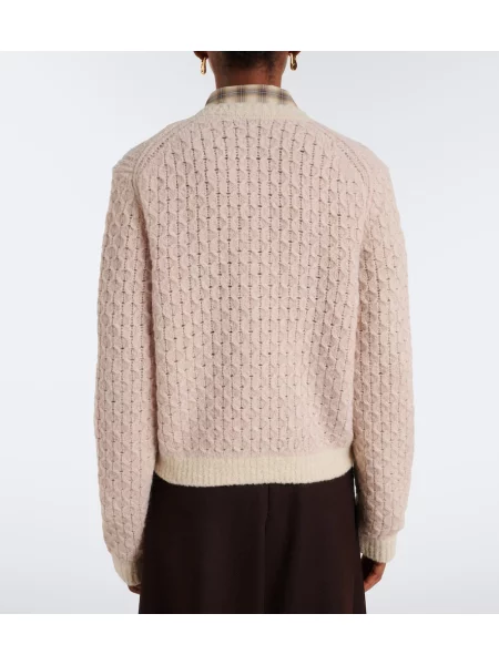 Cardigan Moncler de lână roz