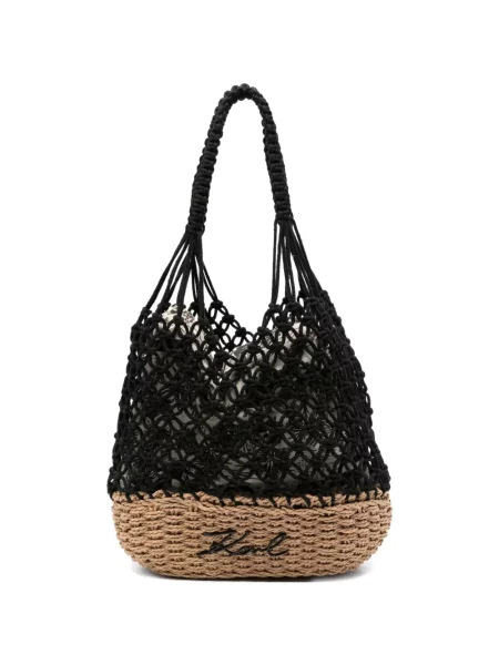 Geantă de plajă Karl Lagerfeld cu autograf negru