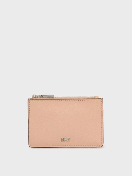 Шкіряний гаманець Dkny рожевий